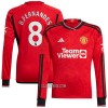 Camisola Manchester United Bruno Fernandes 8 Manga Comprida Homen Equipamento 1ª 23/24